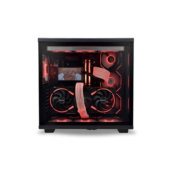 Blazingtech EX Stream Gaming Desktop PC, RYZEN 7 9800X3D, AMD Rdeon RX 9070XT, 32GB RAM, 2TB NVMe, BLACK