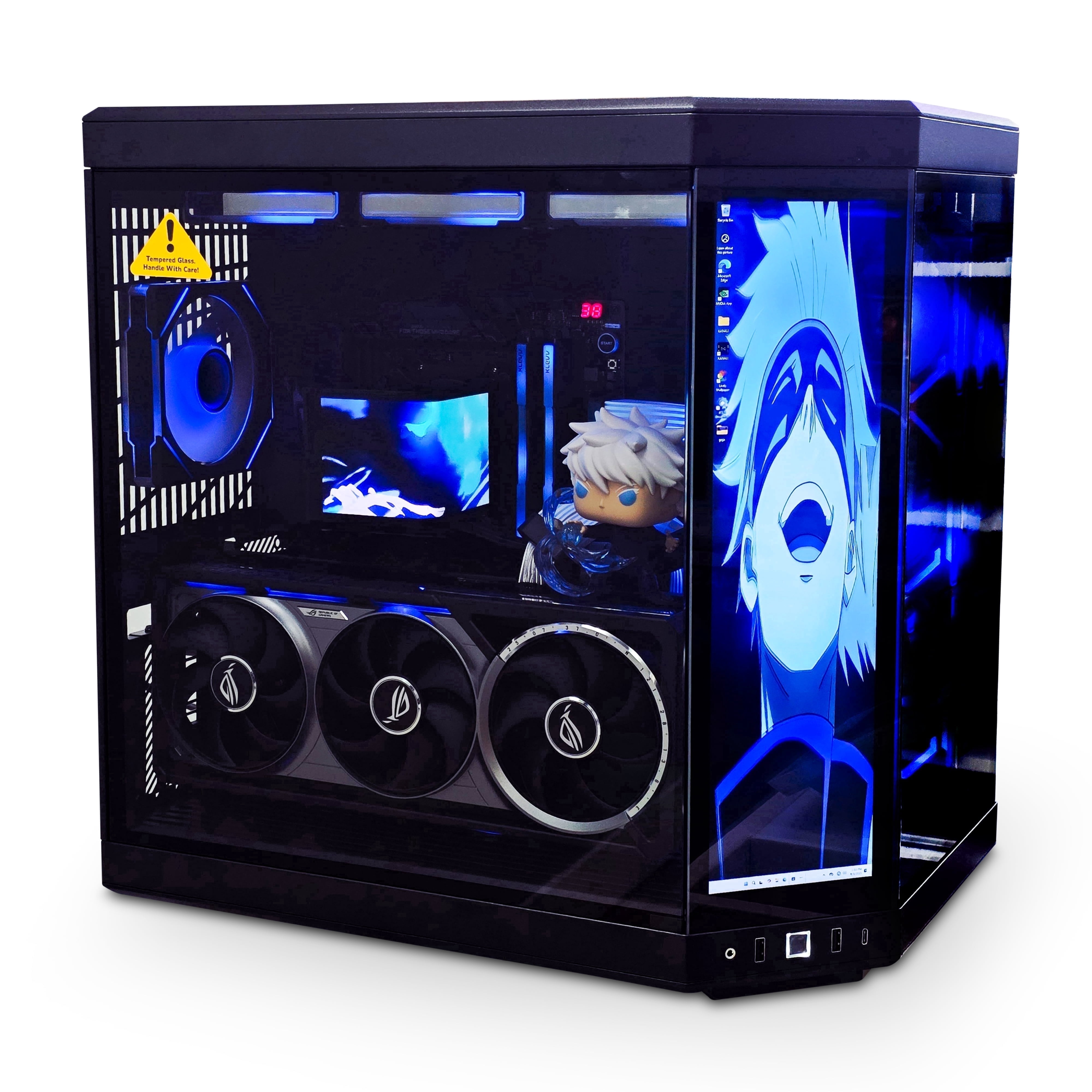 Blazingtech EX Y70 Gaming Desktop PC, Ryzen 7 9850X3D GeForce RTX 5080, 64GB RAM, 2TB NVMe, BLACK