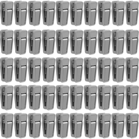 Hanger Clips for Hangers,50 Pcs Baby Hanger Clips,Plastic Finger Clips,Pant Hanger Clips,Strong Pinch Grip Clips for Use with Slim-line Clothes Hangers Velvet Hangers (Grey)