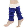 thumbnail image 1 of Blczomt 1 Pairs Fuzzy Socks for Women Leg Warmer Sock Thermal Ribbed Knit Socks, 1 of 4