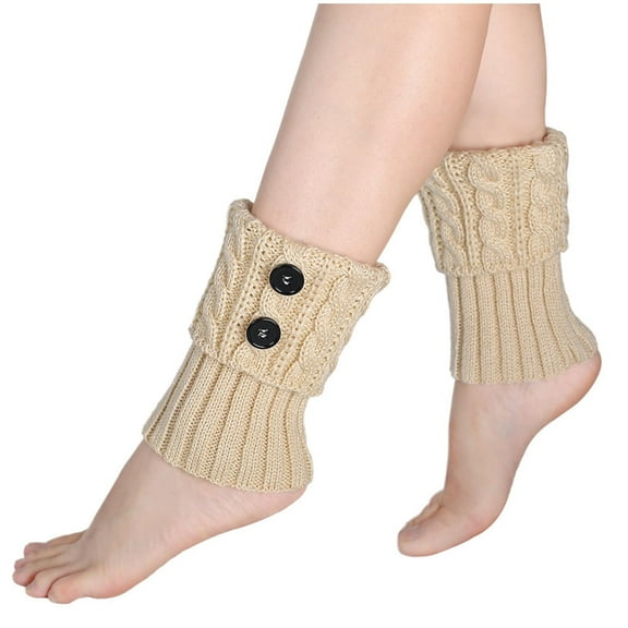 Blczomt 1 Pairs Leg Warmer Socks Women Fuzzy Sock Ribbed Knit Thermal Socks