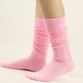 thumbnail image 1 of Blczomt 1 Pairs Ribbed Knit Womens Socks Knee High Slouchy Socks Cozy Soft Ruffle Sock, 1 of 5