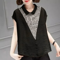 Blczomt Basic Trendy Tops for Women 2025 Plain Cotton Linen Tees Black Cap Sleeve Spring Casual Ladies Blouses