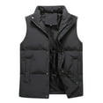 thumbnail image 1 of Blczomt Black Mens Jacket Under $15 Full Zip Outerwear Vests Jacket Casual Lightweight Plain Mens Winter Coat XXXXXXL, 1 of 7