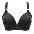 thumbnail image 1 of Blczomt Black Womens Bralette Front Closure Push Up No Underwire Comfort Bras, 1 of 2