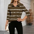 thumbnail image 1 of Blczomt Blouses for Women Trendy Summer Brown Blouses Lightweight Dressy Ladies Tops and Blouses,L, 1 of 5