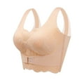 thumbnail image 1 of Blczomt Bras for Women Plus Size Front Closure Comfortable Loneline Beige Sports Bras, 1 of 2