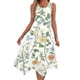 thumbnail image 1 of Blczomt Casual Dresses Women Floral Summer Tank Dress Flowy Midi Sleeveless 2025 Green Womens Fashion 2025, 1 of 8