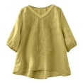 thumbnail image 1 of Blczomt Casual Womens Blouses Summer Yellow Tees 2026 Lightweight Womens Spring Blouses,XXXXL, 1 of 5