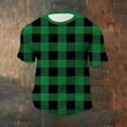 thumbnail image 1 of Blczomt Crewneck T Shirts Men Short Sleeve Green Oversized Tees Casual Big and Tall Waffle Polka Dot Men's Tops, 1 of 6