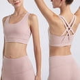 thumbnail image 1 of Blczomt Criss Cross Back Sports Bras Women High Impact No Underwire Strappy Yoga Bra, 1 of 5