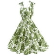 thumbnail image 1 of Blczomt Fit and Flare Womens Dresses Plus Size Formal Summer A Line Peplum Gown High Waist Sleeveless Green Clothes, 1 of 9