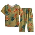 thumbnail image 1 of Blczomt Green Family Christmas Pajamas Onesies Cotton Two-Piece Set Floral Sleepwear Sets Adults Robes Women, 1 of 3