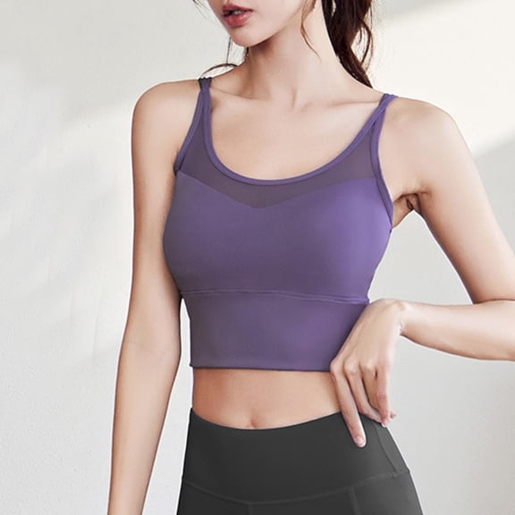 Blczomt High Impact Sports Bra Women Seamless Running Crop Tops Workout Bra