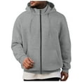 thumbnail image 1 of Blczomt Hoodie Men Casual Plain Zip Up Hoodies Gray Trendy Plain Lightweight Mens Clothes,XXL, 1 of 8