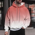 thumbnail image 1 of Blczomt Hoodie Sweatshirts for Men Pullover Winter Sweatshirt Pink Gradient Casual Loose Mens Fashion, 1 of 6