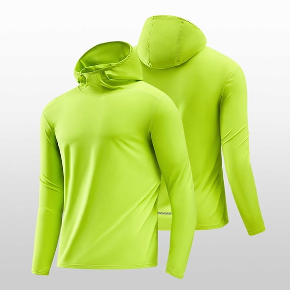 Blczomt Hoodies Men Casual Pullover Plain Hoodies Green Fall Winter Long Sleeve Fashion,L