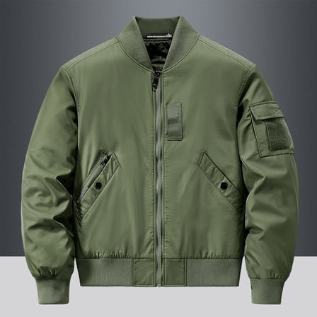 Blczomt Jacket for Men Big and Tall Zip Up Windbreaker Green Jacket Heavy Thicken Warm Men's Winter Coats XXL