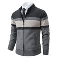 thumbnail image 1 of Blczomt Knitted Jacket for Men Big and Tall Full Zip Gray Shirt Jacket Casual Lightweight Coat Men Clearance M, 1 of 4