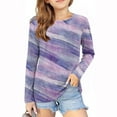 thumbnail image 1 of Blczomt Long Sleeve Girls Shirts Casual Graphic T Shirts Pullover Crew Neck Loose Cute Tshirts for Kids Girls, 1 of 5