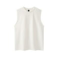thumbnail image 1 of Blczomt Men Tank Top Sleeveless Casual Plain Shirts White Workout Crew Neck Summer Tops, 1 of 5