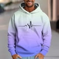 thumbnail image 1 of Blczomt Men's Hoodies Graphic Pullover Sweatshirt Purple Long Sleeve Casual Hooded Winter Clothes, 1 of 5