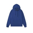 thumbnail image 1 of Blczomt Men's Hoodies Plain Pullover Hoodie Fall Winter Long Sleeve Casual Blue Clothes,S, 1 of 4