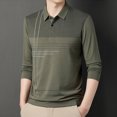 thumbnail image 1 of Blczomt Men's Polo Shirts Big and Tall Long Sleeve Green Polo Dress Shirt Fashion Button Formal Big and Tall Men Clothes, 1 of 6