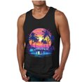 thumbnail image 1 of Blczomt Men's Tank Shirts Gym Sleeveless Tees Beach Black Graphic Muscle Workout Men Tops, 1 of 4