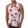thumbnail image 1 of Blczomt Mens Sleeveless T Shirts Gym Tees Graphic Beach Muscle Workout Pink Men Shirts, 1 of 4