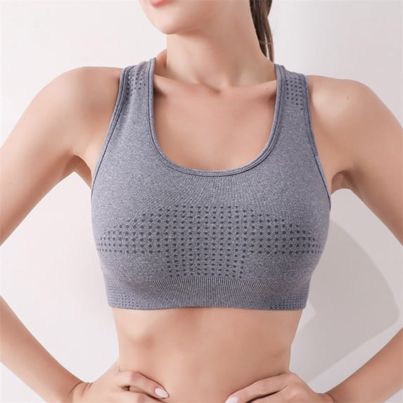 Blczomt Plus Size Sport Bras for Women Built In Pads High Impact Gym Workout Bras