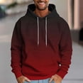 thumbnail image 1 of Blczomt Pullover Sweatshirts Men Trendy Hoodies Warm Casual Winter Red Gradient Fashion,XXL, 1 of 5