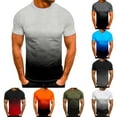 thumbnail image 1 of Muscularfit Short Sleeve Dress Shirts for Men Gray Gradient Crew Neck T Shirt Xl, 1 of 5