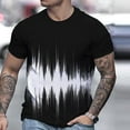 thumbnail image 1 of Blczomt Short Sleeve Mens Shirts Trendy Black Graphic Crew Neck T Shirts 4xl, 1 of 3