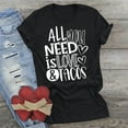thumbnail image 1 of Blczomt Short Sleeve Plus Size Tops Black Quotes Crew Neck Valentine's Day Blouse Christmas Womens Shirts, 1 of 5