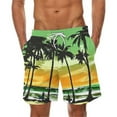 thumbnail image 1 of Blczomt Shorts for Men Big and Tall Board Hawaiian Holiday Drawstring Beach Trunks Mens Fashion,L, 1 of 4