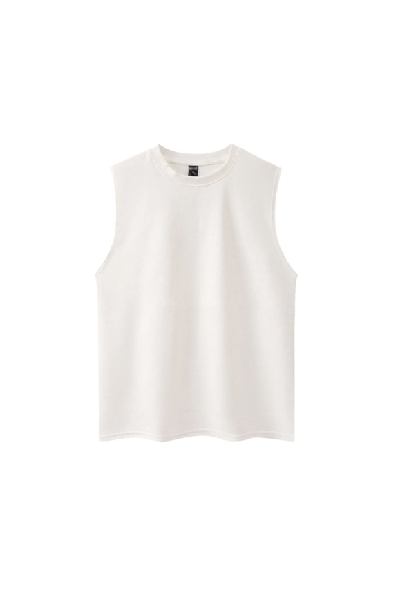 Sleeveless Big and Tall Tank Tops for Men Plain Casual Shirts Crew Neck Workout White Summer Mens Fashion