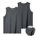 thumbnail image 1 of Blczomt Sleeveless Mens Tank Tank Summer Undershirt Crew Neck Workout Casual Gray Shirt, 1 of 4