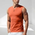 thumbnail image 1 of Blczomt Sleeveless Tall Tank Tops for Men Summer Tops Plain Orange Muscle Performance Tank Top, 1 of 9