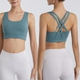 thumbnail image 1 of Blczomt Sports Bras for Women 2025 Criss Cross Back High Impact Strappy Yoga No Underwire Bra, 1 of 4