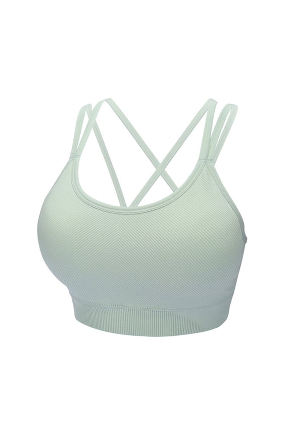 Sports Bras for Women Plus Size Strappy Criss Cross Back Spaghetti Straps Yoga Gym Bras