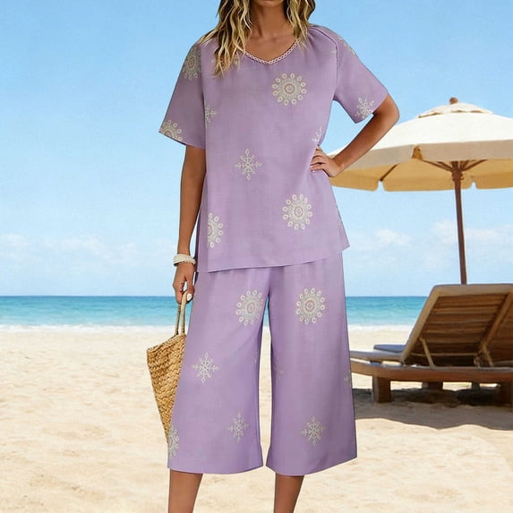 Blczomt Summer Shirts for Women Casual Purple Blouse Trendy 2026 Shirts Women,L