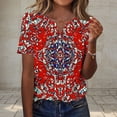 thumbnail image 1 of Blczomt Summer Women Blouses Casual Red Blouse Trendy 2026 Shirts for Women,S, 1 of 7