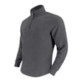 thumbnail image 1 of Blczomt Sweatshirts Men Plain Waffle Knit Long Sleeve Pullover Quarter Zip Winter Casual Gray Men's Clothing, 1 of 7
