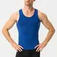 thumbnail image 1 of Blczomt Tank Top Mens Plain Workout Summer Shirts Sleeveless Solid Undershirt Blue Tank Shirts, 1 of 4