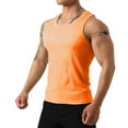 thumbnail image 1 of Blczomt Tank Tops Men Tall Summer Plain Tank Crew Neck Running Workout Orange Mens Clothes, 1 of 5