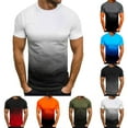 thumbnail image 1 of Muscularfit White Mens Shirts Short Sleeve Gradient Crew Neck T Shirt 2xl, 1 of 5