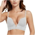 thumbnail image 1 of Blczomt White Plus Size Bra Push Up Sexy Spaghetti Strap Lace Underwire Daily Bras, 1 of 4