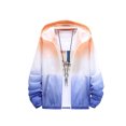 thumbnail image 1 of Blczomt Windbreaker Mens Jacket Under $10 Zip Up Orange Jacket Gradient Hooded Lightweight Coat Men M, 1 of 7