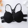 thumbnail image 1 of Blczomt Women Bras Plus Size No Wire Black Racerback Bralette Bras, 1 of 3